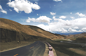 Snelweg in Tibet